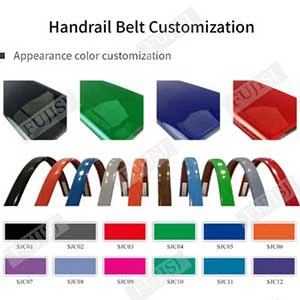 Appearance Of Colored Escalator Handrail